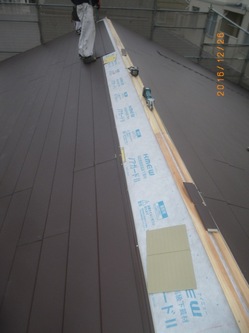 ⑮Kﾊｳｽ屋根ｶﾞﾙﾊﾞﾘｳﾑ鋼鈑葺き.JPG